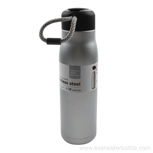550mL Stainless Steel Vacuum Bottle With Portable Rope